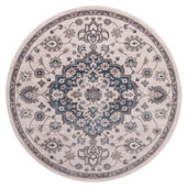 Concord Global Trading Lara 4554 Center Medallion Ivory/Blue Round Area Rug Concord Global Trading Lara 4554 Center Medallion Ivory/Blue Round Area Rug