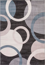 Concord Global Trading Lara 4583 Circles Anthracite Area Rug Concord Global Trading Lara 4583 Circles Anthracite Area Rug