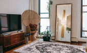 Concord Global Trading Lara 4543 Heriz Anthracite Area Rug Room Scene Concord Global Trading Lara 4543 Heriz Anthracite Area Rug Room Scene