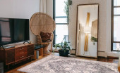 Concord Global Trading Lara 4546 Heriz Gray Area Rug Room Scene Concord Global Trading Lara 4546 Heriz Gray Area Rug Room Scene