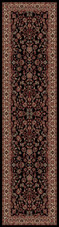 Concord Global Trading Persian Classics 2023 Kashan Black Runner Area Rug Concord Global Trading Persian Classics 2023 Kashan Black Runner Area Rug