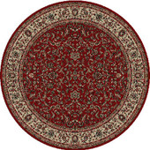 Concord Global Trading Persian Classics 2020 Kashan Red Round Area Rug