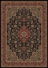 Concord Global Trading Persian Classics 2083 Medallion Kashan Black Area Rug Concord Global Trading Persian Classics 2083 Medallion Kashan Black Area Rug