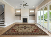 Persian Classics 2082 Medallion Kashan Ivory Area Rug Room Scene Persian Classics 2082 Medallion Kashan Ivory Area Rug Room Scene