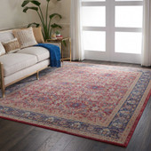 Nourison Ankara Global ANR02 Red Area Rug Room Scene Nourison Ankara Global ANR02 Red Area Rug Room Scene