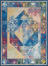 Nourison Ankara Global ANR04 Blue/Multicolor Area Rug Nourison Ankara Global ANR04 Blue/Multicolor Area Rug
