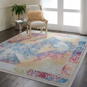 Nourison Ankara Global ANR04 Ivory/Multicolor Area Rug Room Scene Nourison Ankara Global ANR04 Ivory/Multicolor Area Rug Room Scene