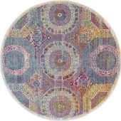 Nourison Ankara Global ANR05 Multicolor Round Area Rug Nourison Ankara Global ANR05 Multicolor Round Area Rug