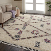 Nourison Denmark Shag DNK01 Ivory Area Rug Room Scene Nourison Denmark Shag DNK01 Ivory Area Rug Room Scene