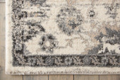 Nourison Fusion FSS15 Cream/Grey Area Rug Corner Nourison Fusion FSS15 Cream/Grey Area Rug Corner