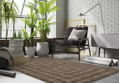 Loloi Isle IE-09 Brown/Black Area Rug Room Scene Loloi Isle IE-09 Brown/Black Area Rug Room Scene