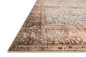 Loloi II Layla LAY-04 Ocean/Rust Area Rug Angle Loloi II Layla LAY-04 Ocean/Rust Area Rug Angle