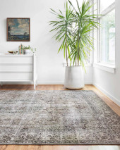 Loloi II Layla LAY-06 Taupe/Stone Area Rug Room Scene Loloi II Layla LAY-06 Taupe/Stone Area Rug Room Scene