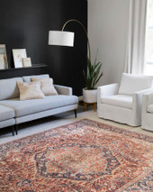 Loloi II Layla LAY-08 Red/Navy Area Rug Room Scene Loloi II Layla LAY-08 Red/Navy Area Rug Room Scene