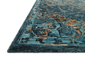 Loloi Victoria VK-15 Teal/Multi Area Rug Angle