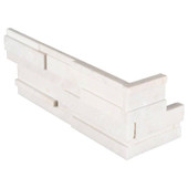Rockmount Arctic White 6" X 18" 3D Ledger Panel Corner Rockmount Arctic White 6" X 18" 3D Ledger Panel Corner