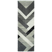 Kaleen Alzada ALZ03-38 Charcoal Runner Area Rug Kaleen Alzada ALZ03-38 Charcoal Runner Area Rug