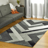 Kaleen Alzada ALZ03-38 Charcoal Area Rug Room Scene Kaleen Alzada ALZ03-38 Charcoal Area Rug Room Scene