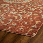 Kaleen Chancellor CHA01-06 Brick Area Rug Corner