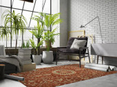 Kaleen Chancellor CHA01-06 Brick Area Rug Room Scene Kaleen Chancellor CHA01-06 Brick Area Rug Room Scene