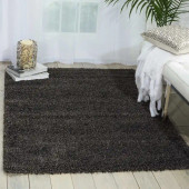 Nourison Amore Shag AMOR1 Dark Grey Area Rug Room Scene Nourison Amore Shag AMOR1 Dark Grey Area Rug Room Scene