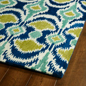 Kaleen Global Inspirations GLB03-17 Blue Area Rug Corner Kaleen Global Inspirations GLB03-17 Blue Area Rug Corner