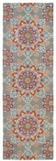 Kaleen Global Inspirations GLB12-75 Grey Runner Area Rug