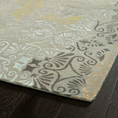 Kaleen Mercery MER02-75 Grey Area Rug Corner Kaleen Mercery MER02-75 Grey Area Rug Corner