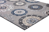 Concord Global Trading Charlotte 4816 Oasis Gray Area Rug Corner Concord Global Trading Charlotte 4816 Oasis Gray Area Rug Corner