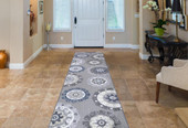 Concord Global Trading Charlotte 4816 Oasis Gray Runner Area Rug Room Scene Concord Global Trading Charlotte 4816 Oasis Gray Runner Area Rug Room Scene