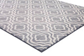 Concord Global Trading Charlotte 4826 Crystal Gray Area Rug Corner
