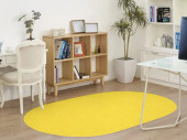 Rhody Rug Happy Braids Solid HB14 Yellow Area Rug Room Scene Rhody Rug Happy Braids Solid HB14 Yellow Area Rug Room Scene