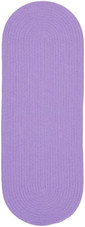 Rhody Rug Happy Braids Solid HB15 Violet Runner Area Rug