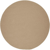 Rhody Rug Poly Solids S003 Beige Round Area Rug