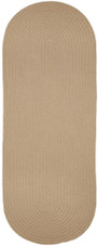 Rhody Rug Poly Solids S003 Beige Runner Area Rug