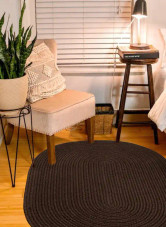 Rhody Rug Poly Solids S011 Brown Area Rug Room Scene Rhody Rug Poly Solids S011 Brown Area Rug Room Scene