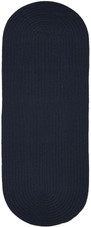 Rhody Rug Poly Solids S012 Navy Runner Area Rug