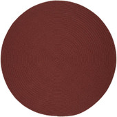 Rhody Rug Poly Solids S033 Terra Cotta Round Area Rug