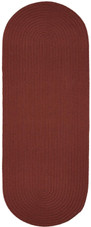 Rhody Rug Poly Solids S033 Terra Cotta Runner Area Rug