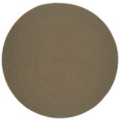Rhody Rug Poly Solids S035 Moss Green Round Area Rug