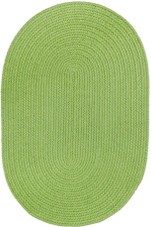 Rhody Rug Poly Solids S044 Key Lime Oval Area Rug
