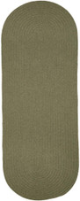 Rhody Rug Wool Solids S111 Moss Green Runner Area Rug