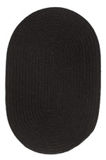 Rhody Rug Wool Solids S112 Black Oval Area Rug Rhody Rug Wool Solids S112 Black Oval Area Rug