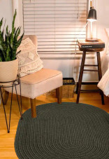Rhody Rug Wool Solids S129 Dk. Sage Area Rug Room Scene Rhody Rug Wool Solids S129 Dk. Sage Area Rug Room Scene