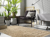 Loloi Masai MAS-03 Neutral Area Rug Room Scene Loloi Masai MAS-03 Neutral Area Rug Room Scene