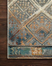 Loloi Mika MIK-02 Ivory/Mediterranean Area Rug Corner Loloi Mika MIK-02 Ivory/Mediterranean Area Rug Corner