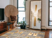 Loloi Mika MIK-10 Granite/Multi Area Rug Room Scene Loloi Mika MIK-10 Granite/Multi Area Rug Room Scene