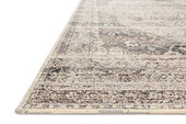 Loloi Mika MIK-12 Stone/Ivory Area Rug Angle Loloi Mika MIK-12 Stone/Ivory Area Rug Angle