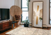 Loloi Tatum TW-06 Blush/Raisin Area Rug Room Scene Loloi Tatum TW-06 Blush/Raisin Area Rug Room Scene