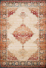 Loloi II Isadora ISA-04 Antique Ivory/Sunset Area Rug Loloi II Isadora ISA-04 Antique Ivory/Sunset Area Rug